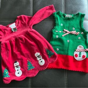 Vintage holiday girl dresses 2T